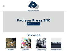 Tablet Screenshot of paulsonpressinc.com